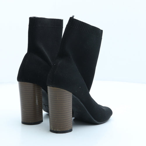 Primark Womens Black Fabric Sock Boot UK 3 36