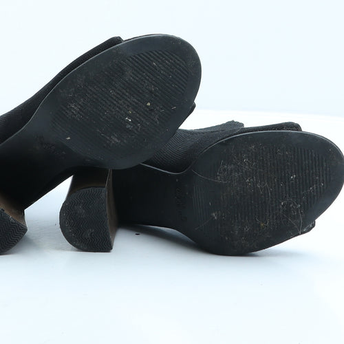 Primark Womens Black Fabric Sock Boot UK 3 36