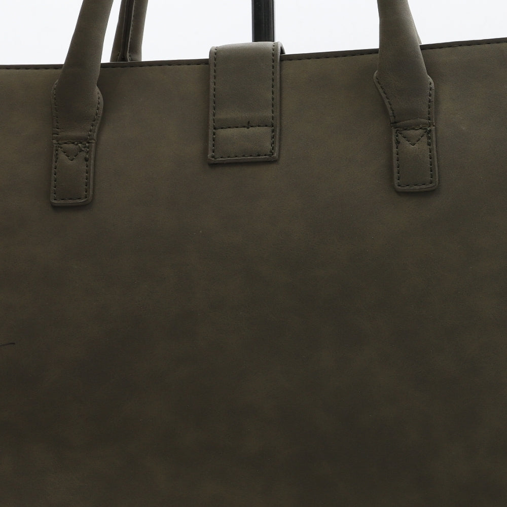 Primark Womens Khaki Polyurethane Top Handle Bag Size Large