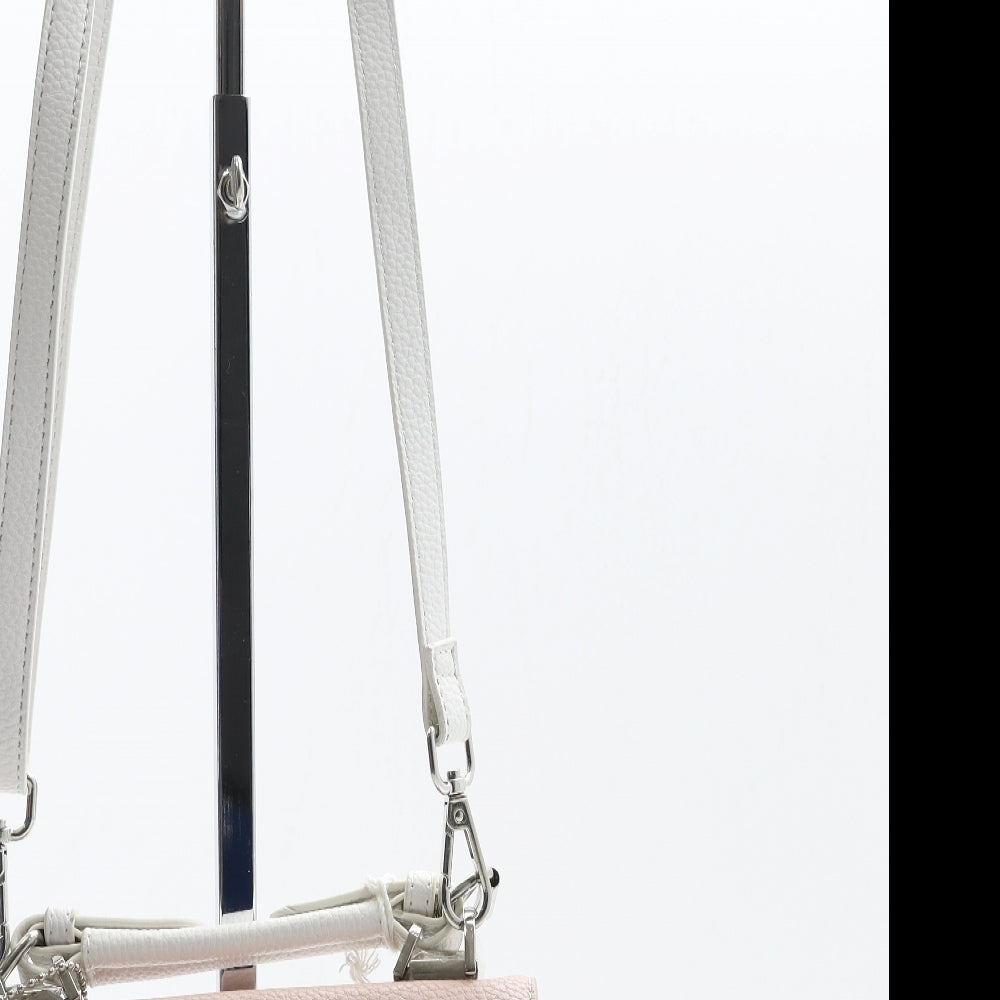 Envy Collections Womens White Polyurethane Shoulder Bag Size Small