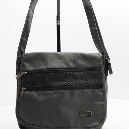 EXIT Womens Grey Polyester Crossbody Size Medium