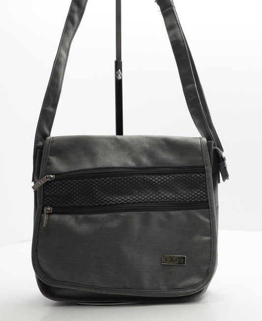 EXIT Womens Grey Polyester Crossbody Size Medium