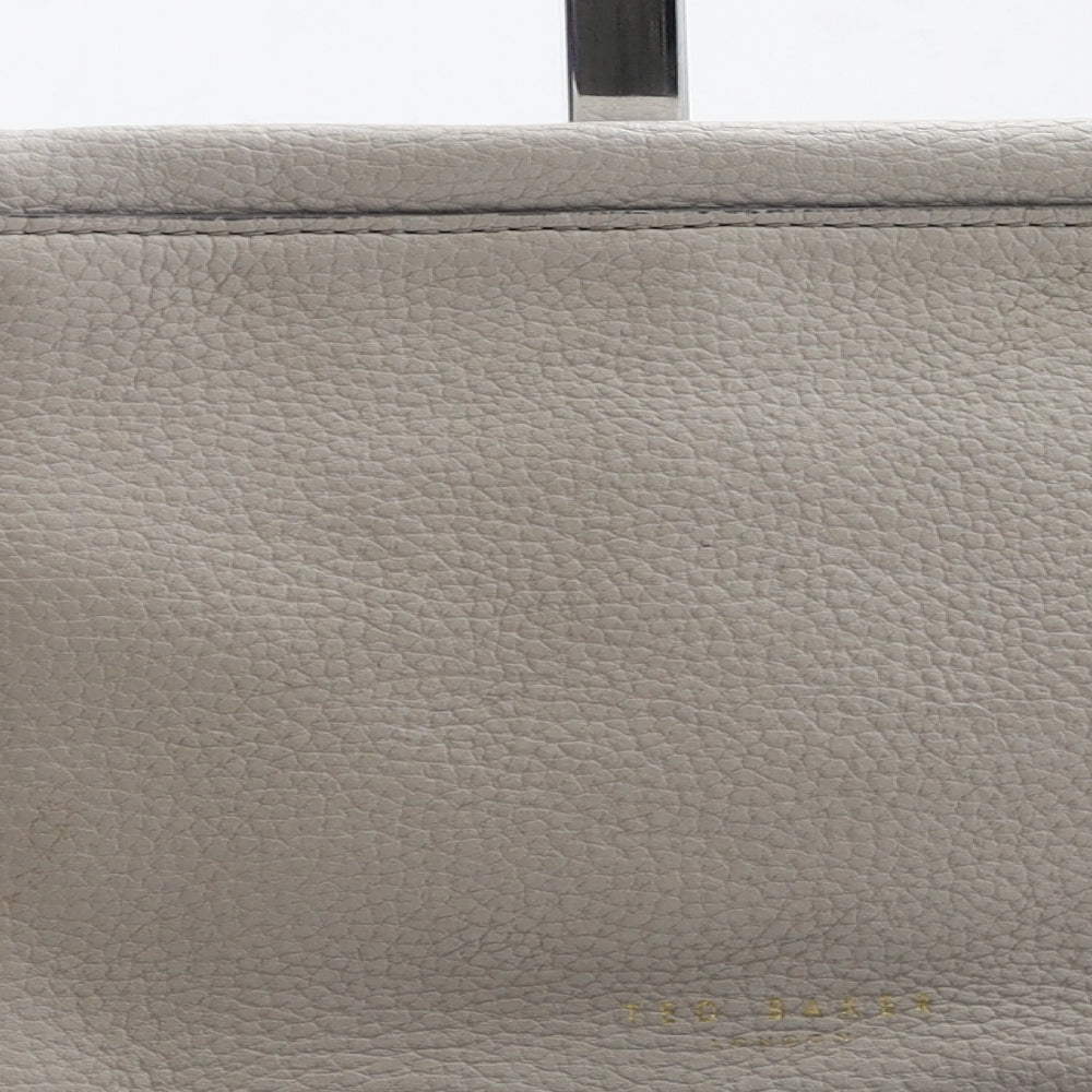 Ted Baker Womens Grey Leather Clutch Size Small