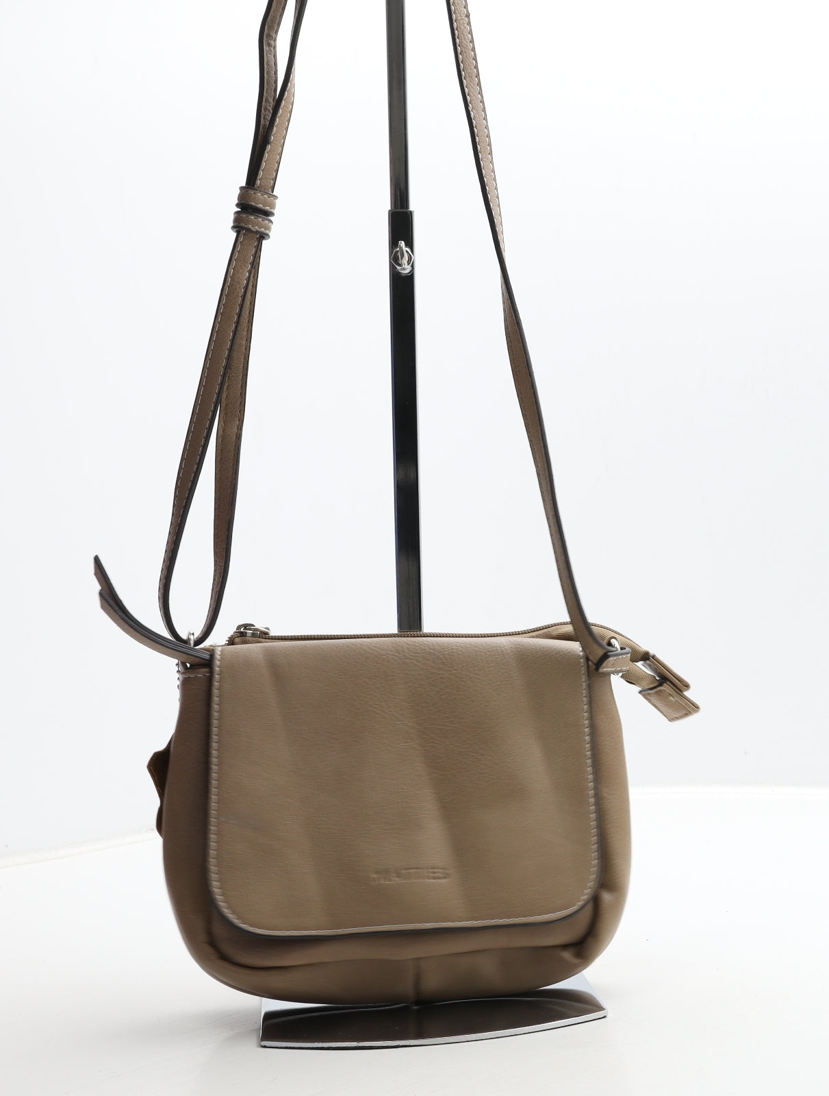 Matties Womens Brown Leather Shoulder Bag Size Small