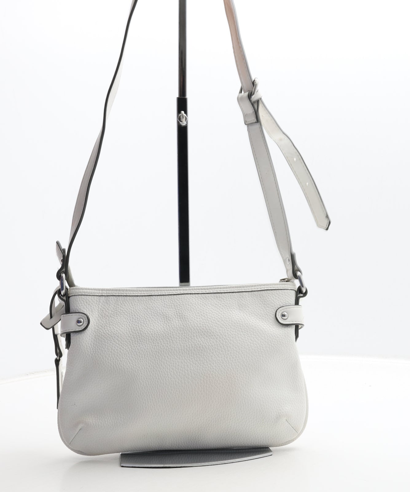 Jasper Conran Womens White Leather Shoulder Bag Size Small