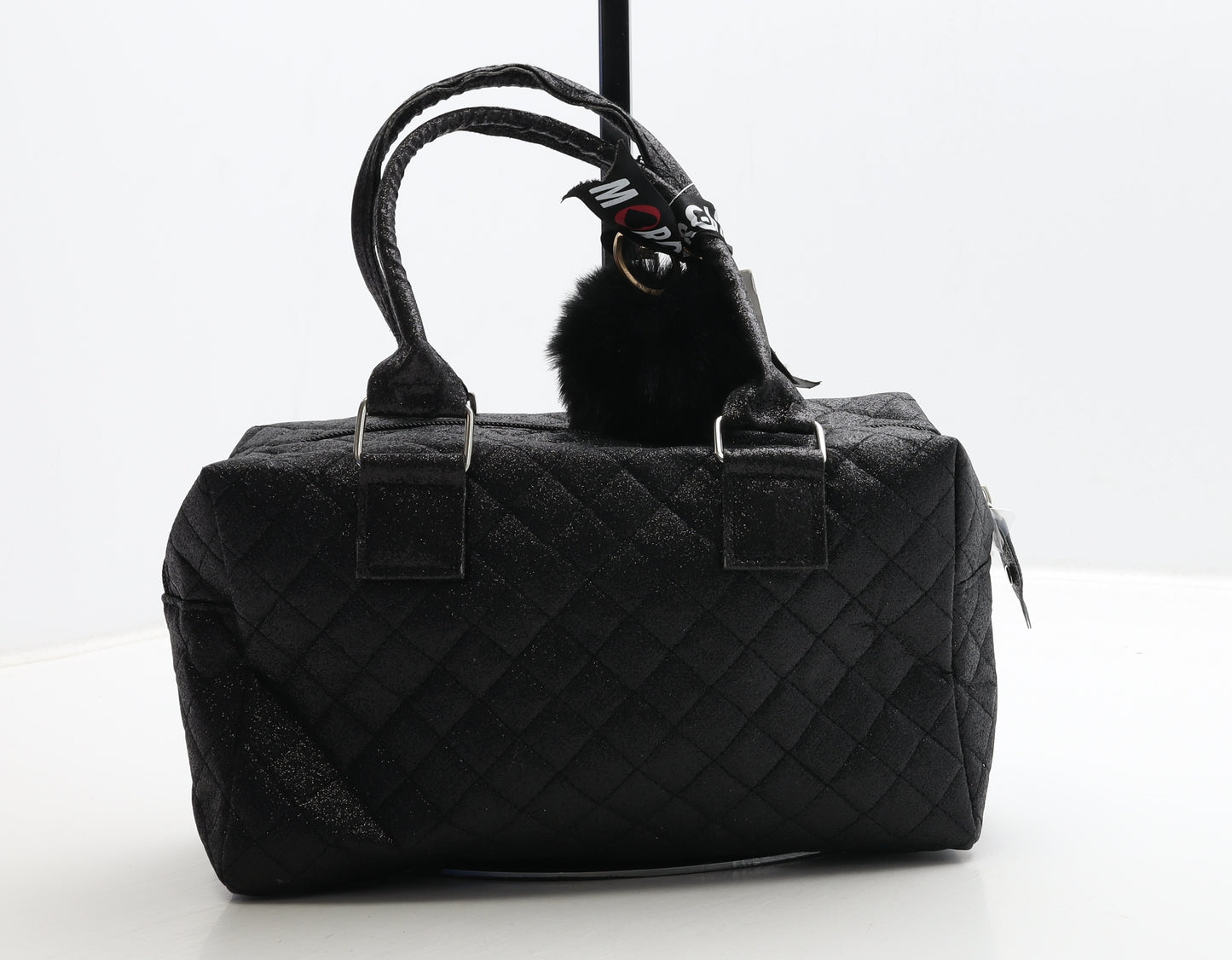 Morgan Womens Black Polyester Top Handle Bag Size Small