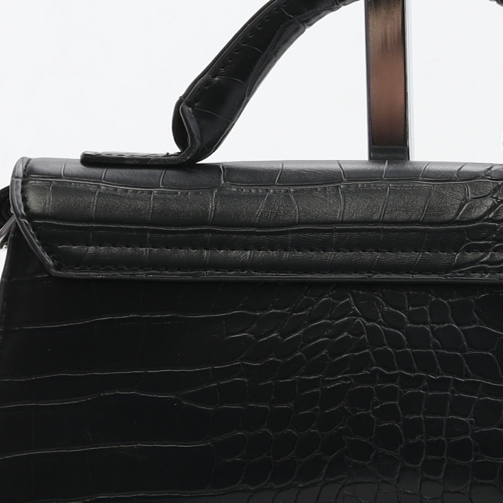Primark Womens Black Polyurethane Top Handle Bag Size Small