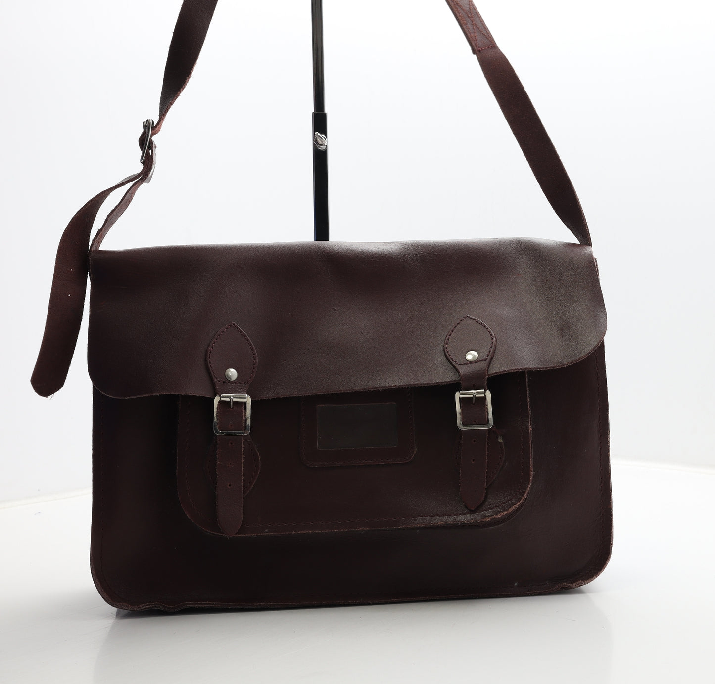 Preworn Womens Brown Leather Satchel Size Large