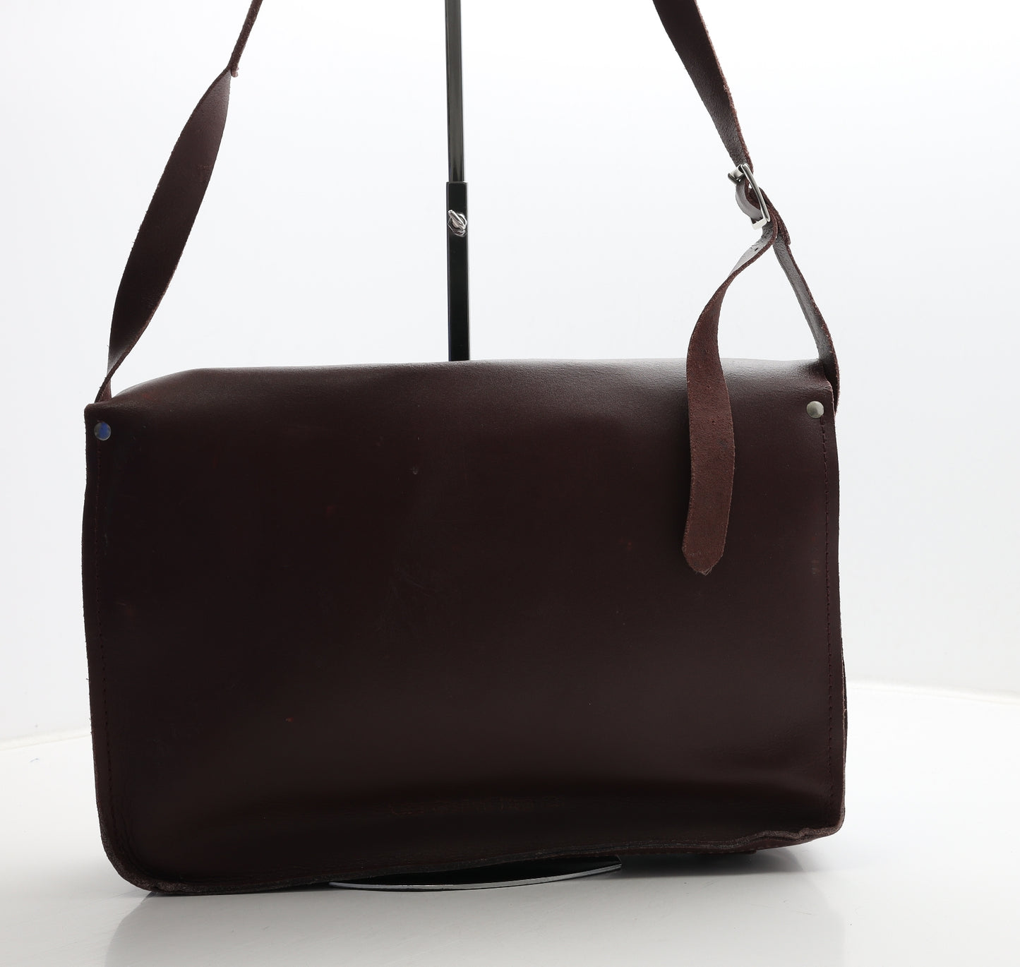 Preworn Womens Brown Leather Satchel Size Large