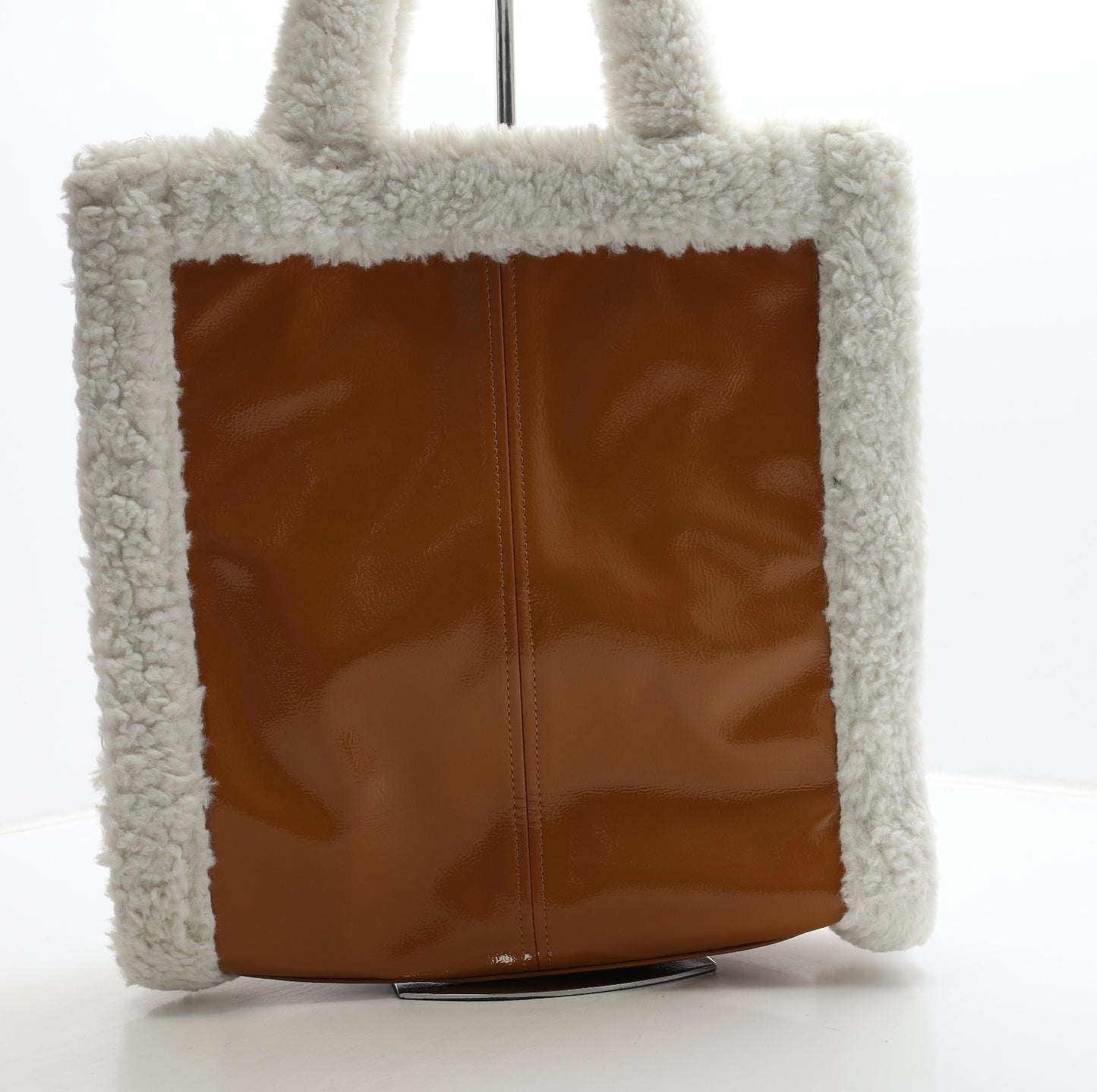 Skinny Dip Womens Brown Polyester Shoulder Bag Size Large