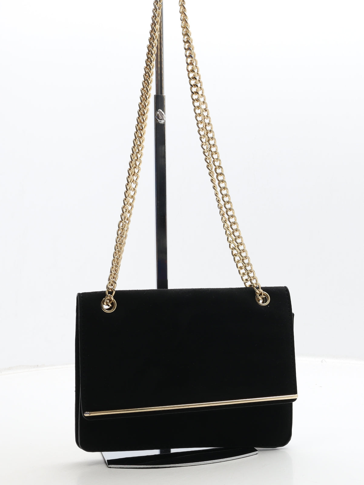 New Look Womens Black Polyester Shoulder Bag Size Small