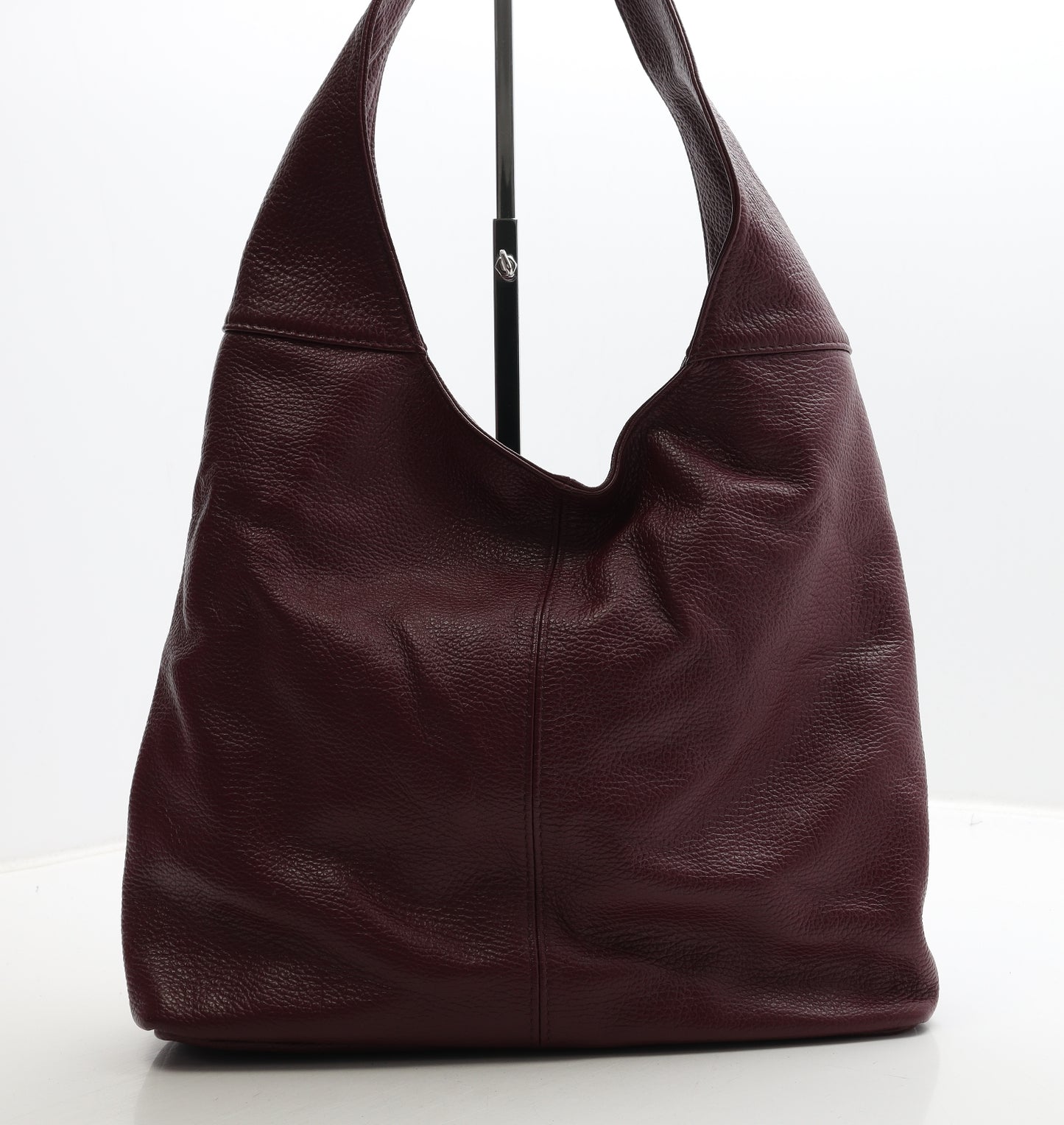 Preworn Womens Red Leather Shoulder Bag Size Large
