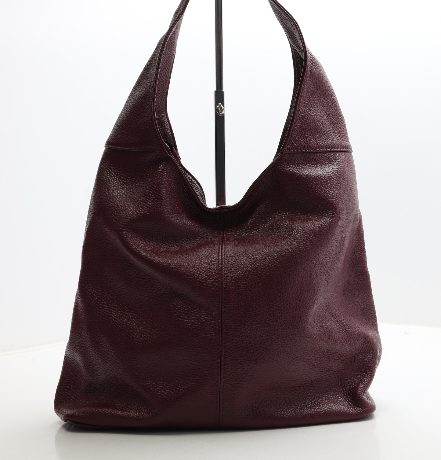 Preworn Womens Red Leather Shoulder Bag Size Large