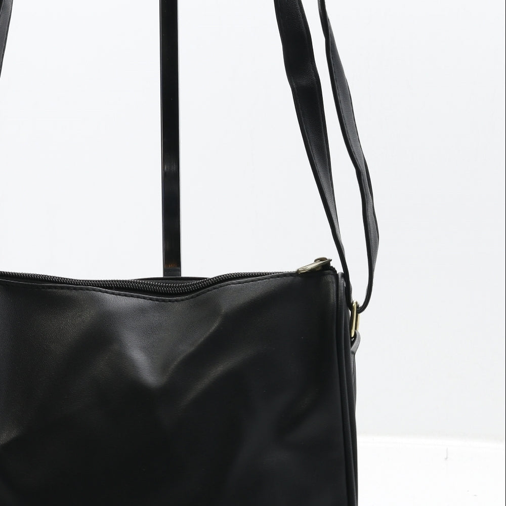 Moda Nova Womens Black Leather Crossbody Size Small