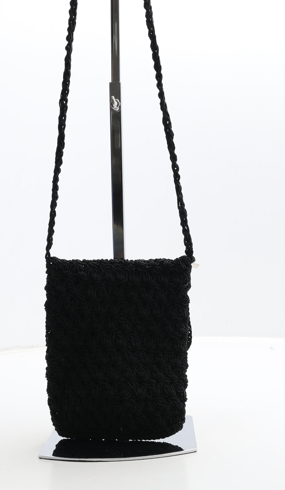 Preworn Womens Black Polyester Crossbody Size Small