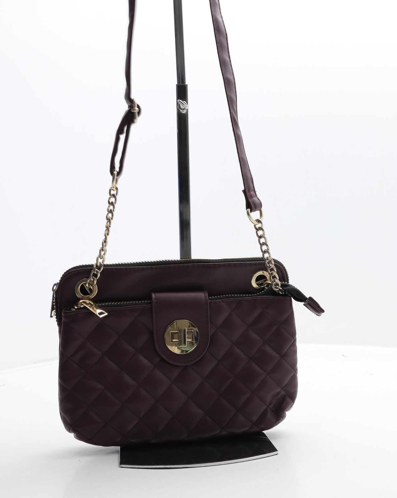 Primark Womens Red Polyurethane Crossbody Size Small