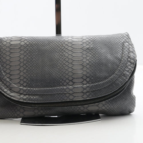 Atmosphere Womens Grey Animal Print Polyurethane Clutch Size Small