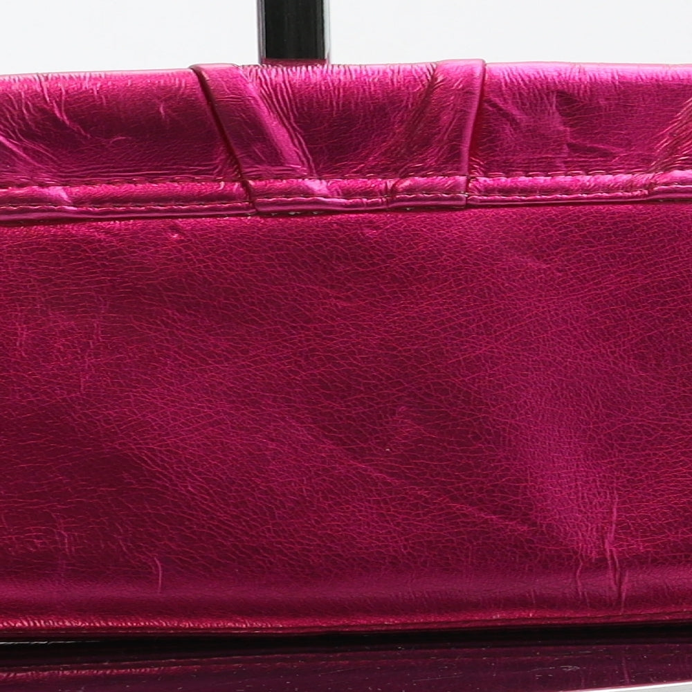 New Look Womens Hot Pink Polyurethane Clutch Size Small
