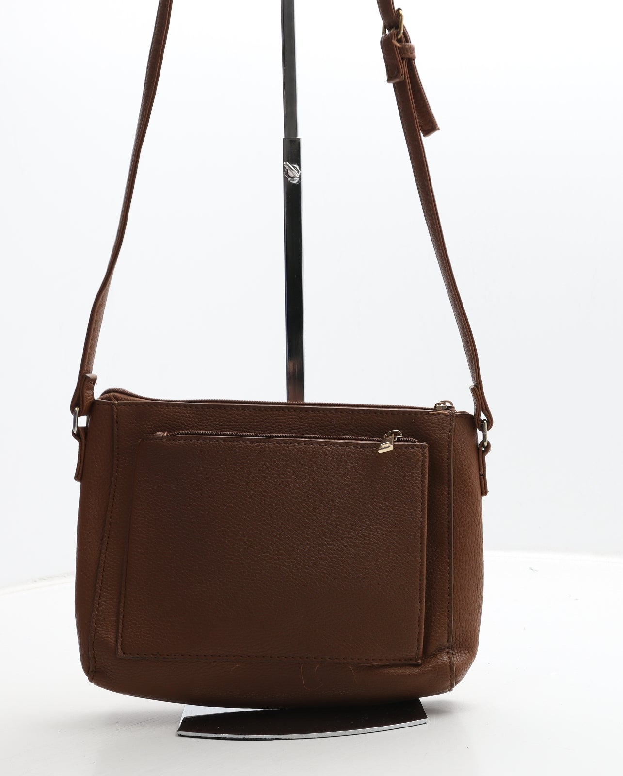 Primark Womens Brown Polyurethane Crossbody Size Small