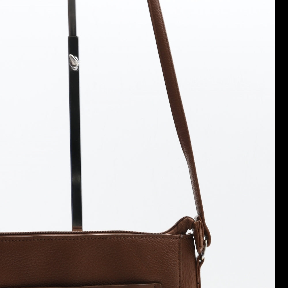 Primark Womens Brown Polyurethane Crossbody Size Small