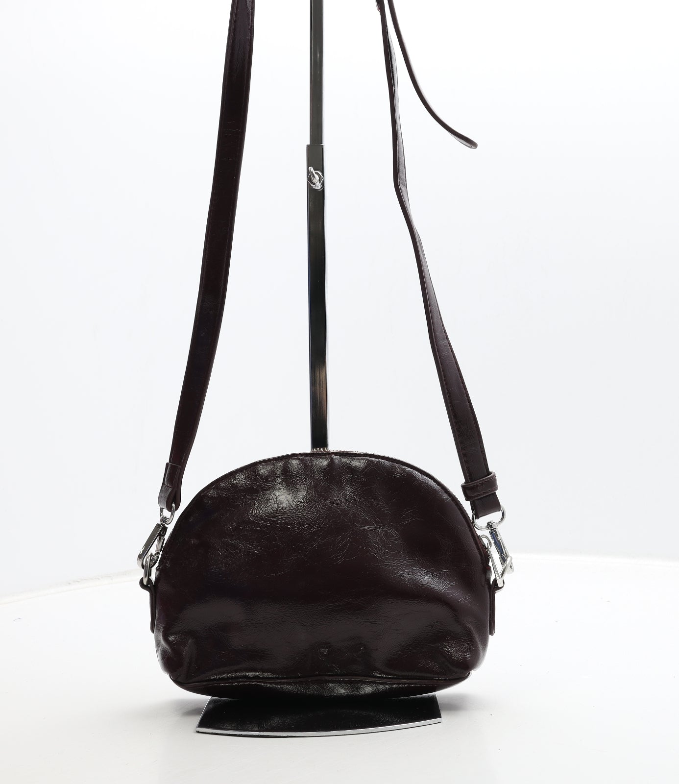 La Redoute Womens Burgundy Polyester Shoulder Bag Size Small