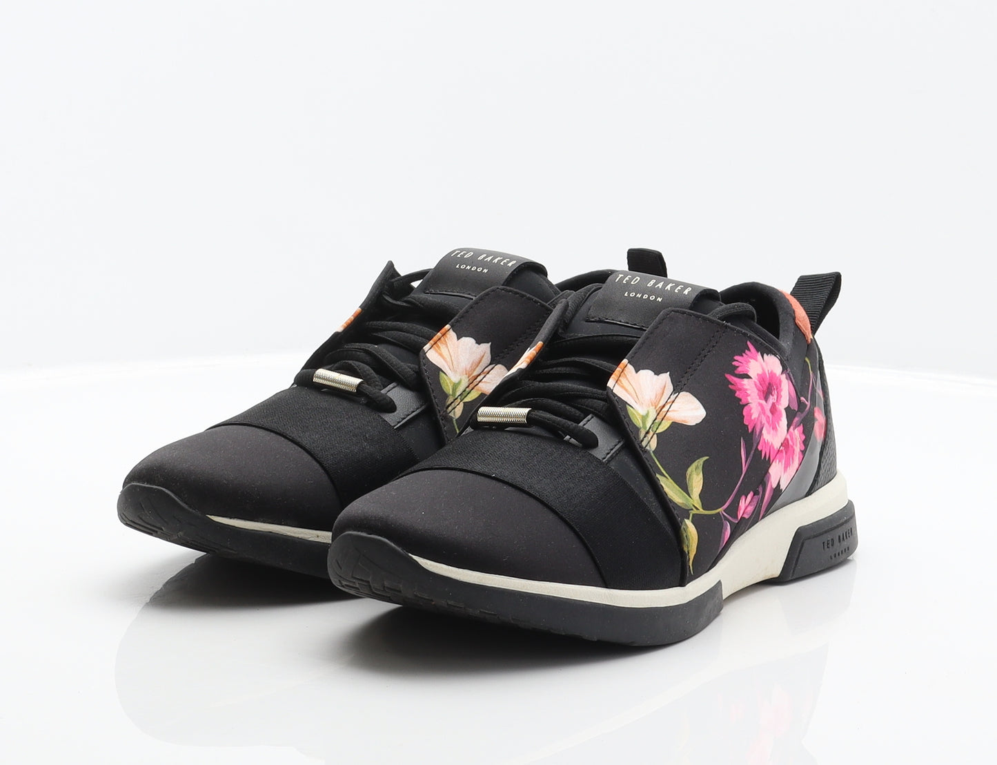 Ted Baker Womens Black Floral Polyester Trainer UK 6.5 40