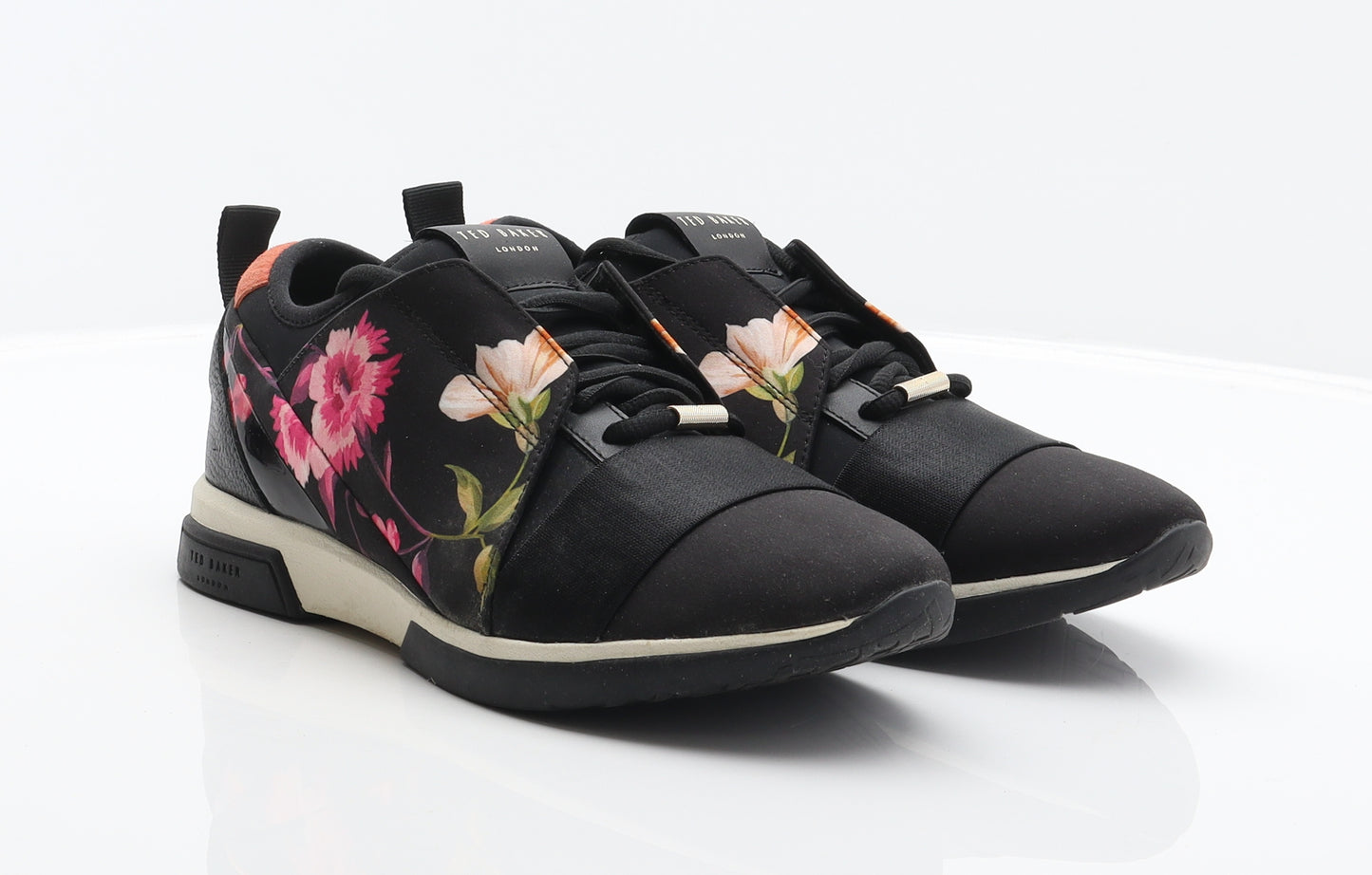 Ted Baker Womens Black Floral Polyester Trainer UK 6.5 40