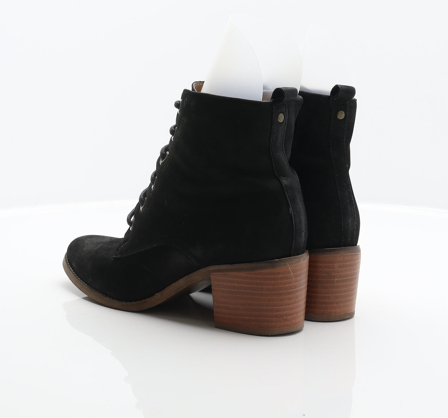 Marks and Spencer Womens Black Leather Chukka Boot UK 5