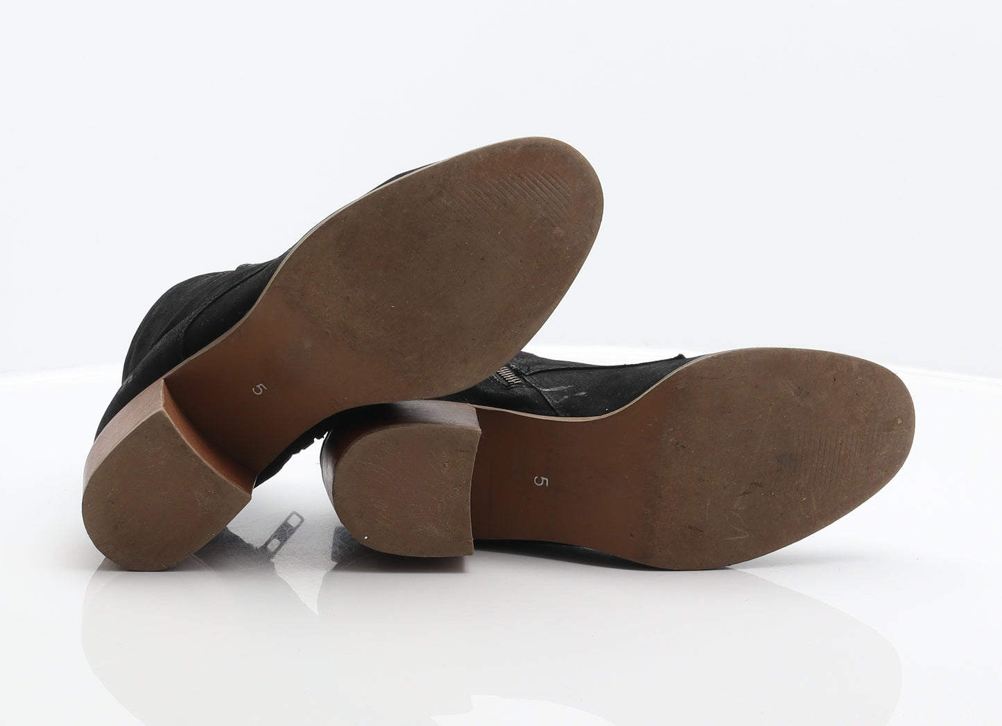 Marks and Spencer Womens Black Leather Chukka Boot UK 5