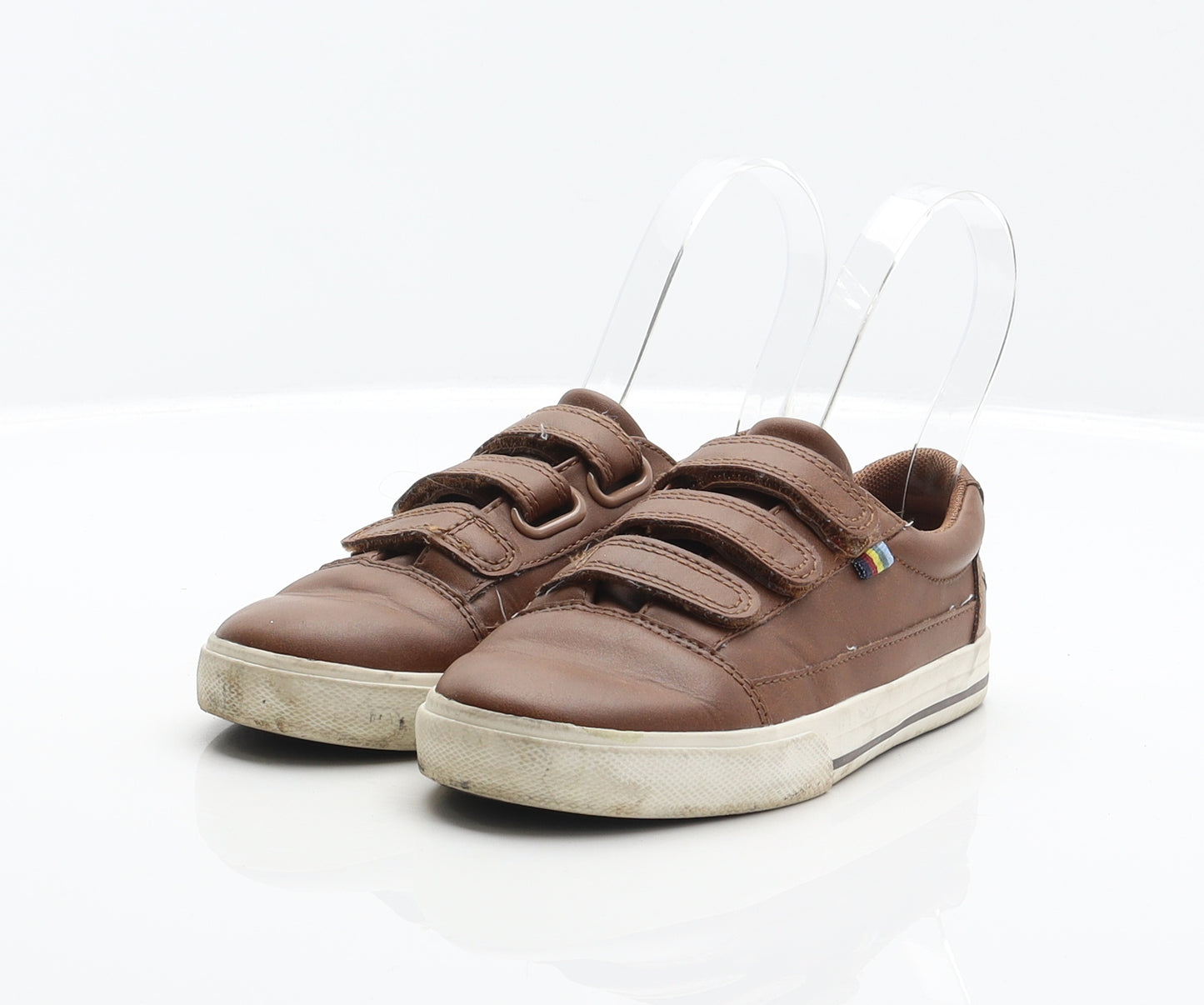 NEXT Boys Brown Synthetic Trainer UK 11 29 - Dinosaur detail