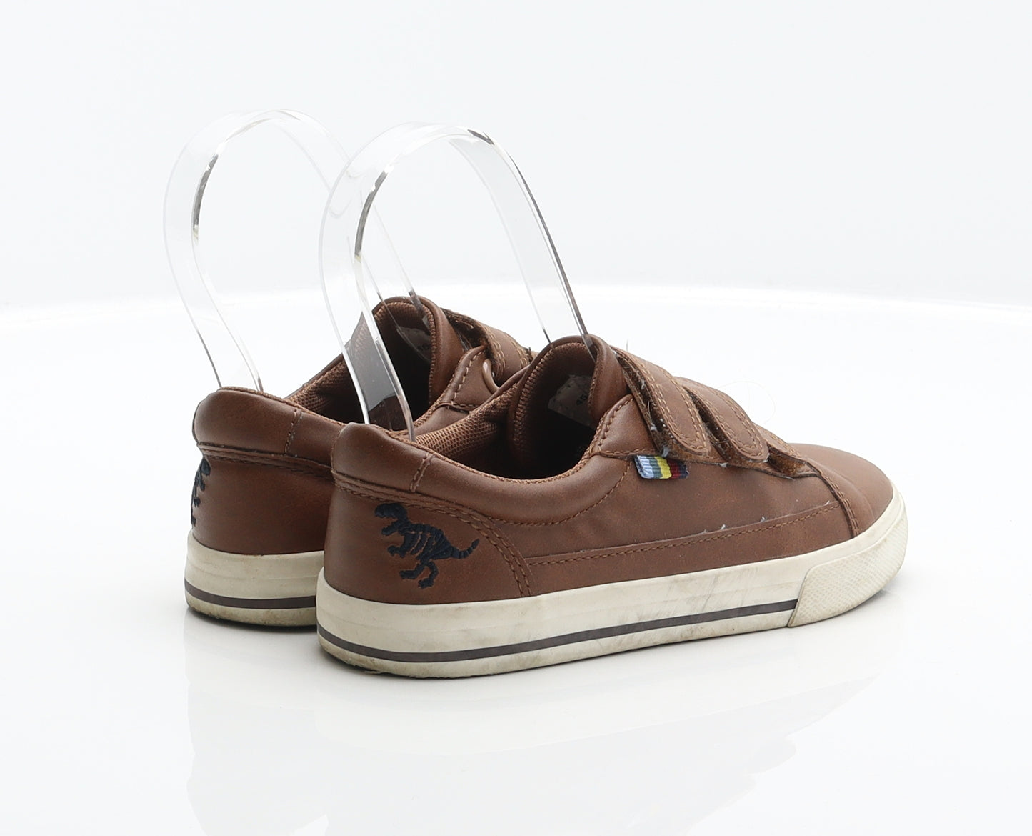 NEXT Boys Brown Synthetic Trainer UK 11 29 - Dinosaur detail