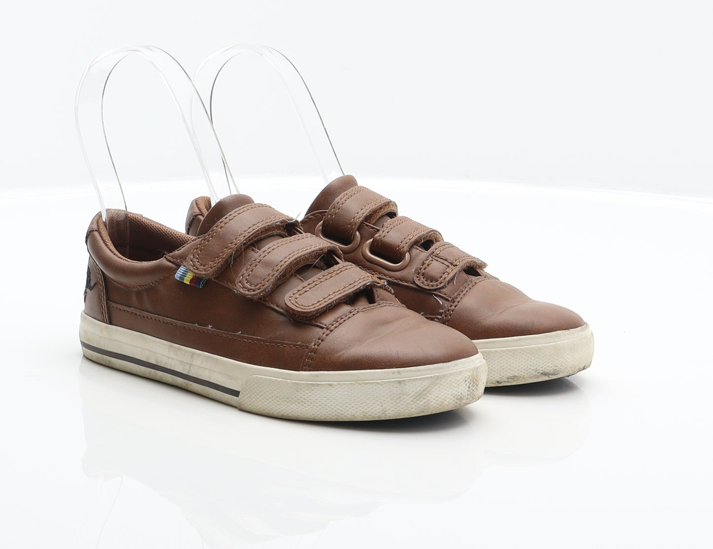 NEXT Boys Brown Synthetic Trainer UK 11 29 - Dinosaur detail