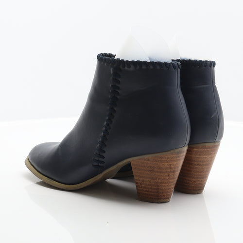 Savannah Miller Womens Blue Leather Bootie Boot UK 6 39