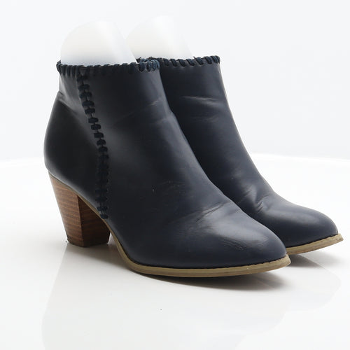 Savannah Miller Womens Blue Leather Bootie Boot UK 6 39