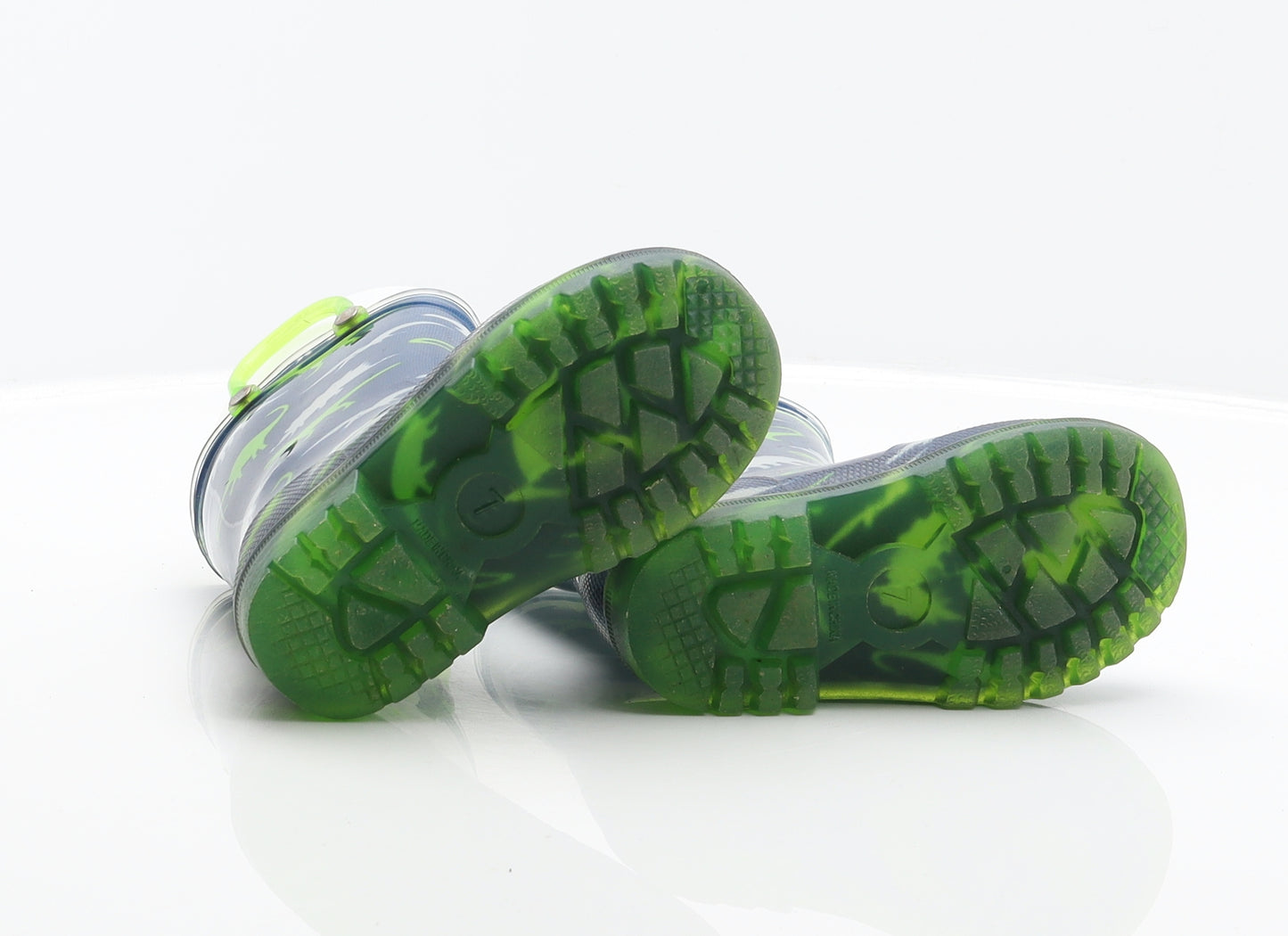 Pep&Co Boys Blue Synthetic Wellies Boot UK 7 - Dinosaur pattern