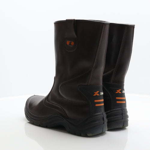 Xpert Mens Brown Leather Slip On Boot UK 7 41 - Safety footwear, Oil resistant