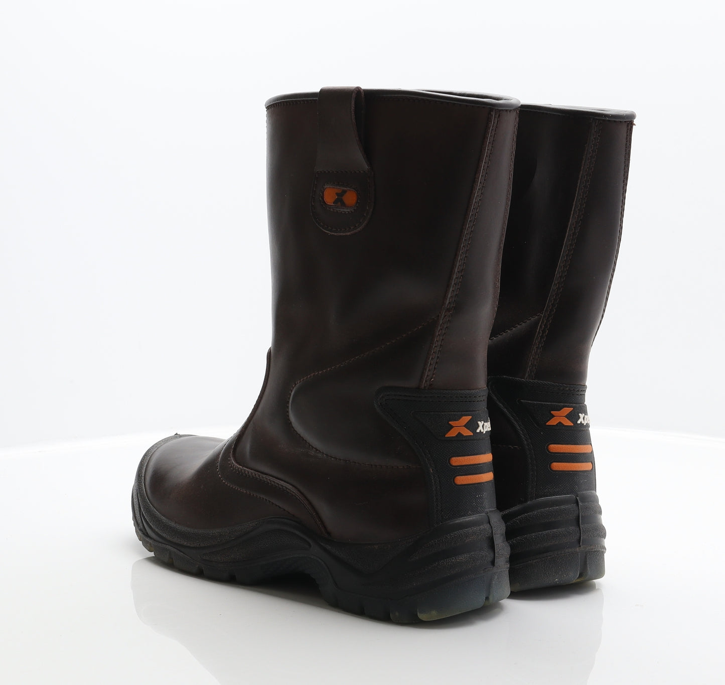 Xpert Mens Brown Leather Slip On Boot UK 7 41 - Safety footwear, Oil resistant