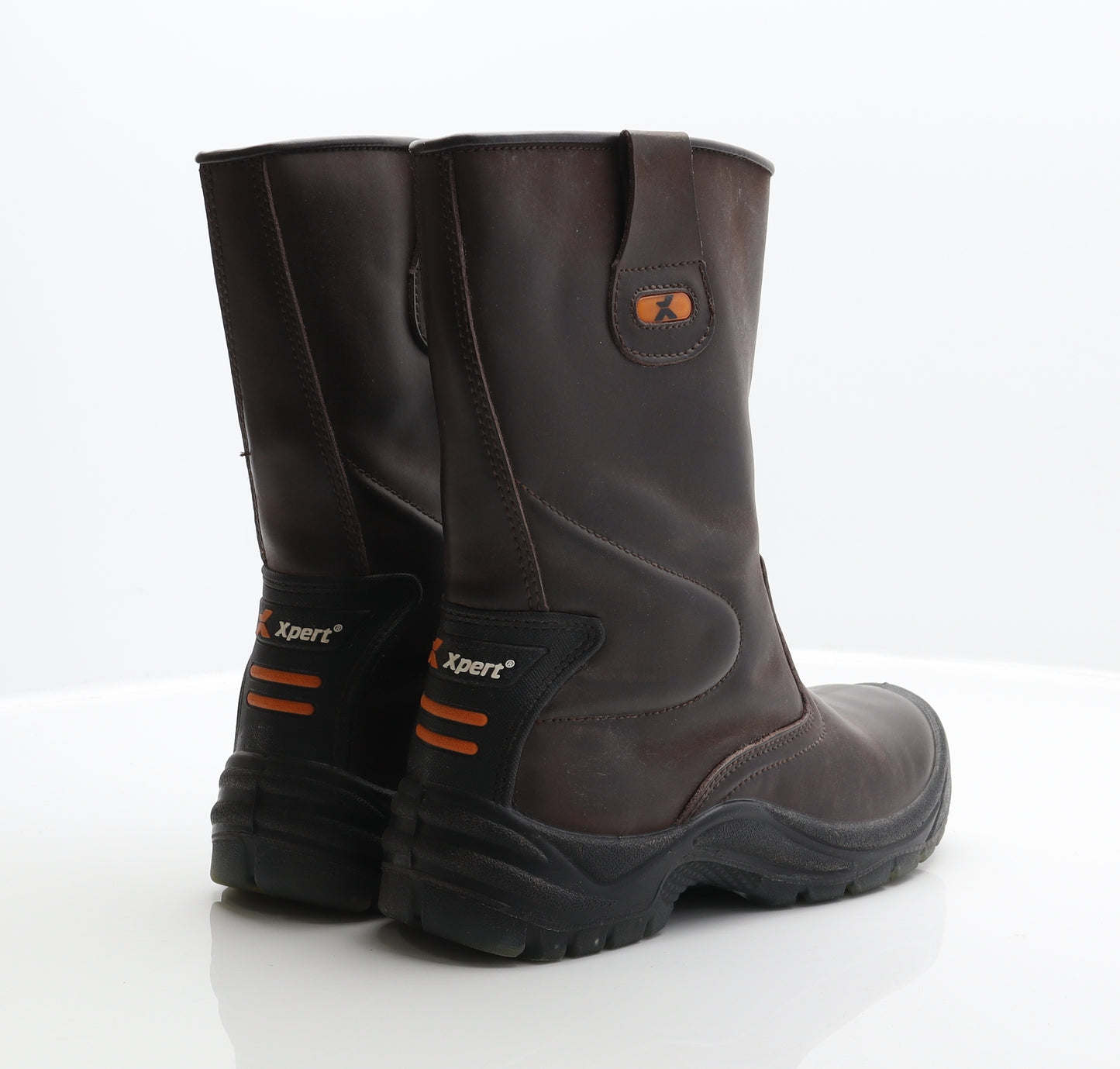 Xpert Mens Brown Leather Slip On Boot UK 7 41 - Safety footwear, Oil resistant