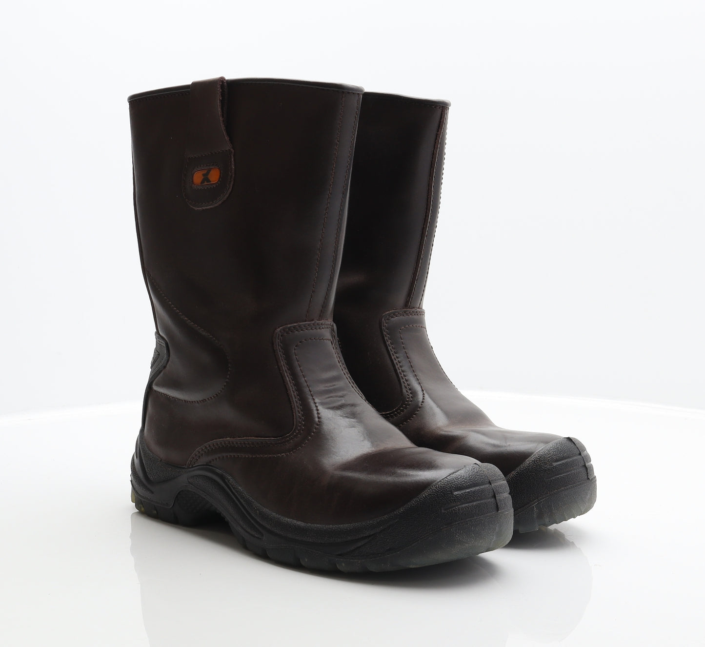 Xpert Mens Brown Leather Slip On Boot UK 7 41 - Safety footwear, Oil resistant