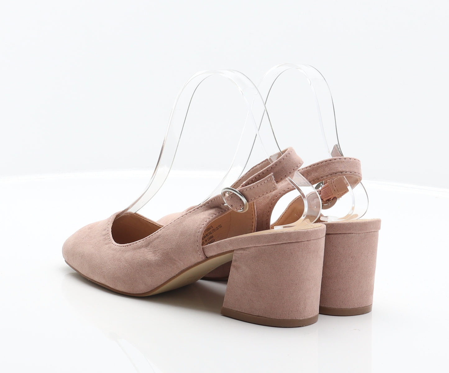 Papaya Womens Pink Polyester Slingback Heel UK 4 37