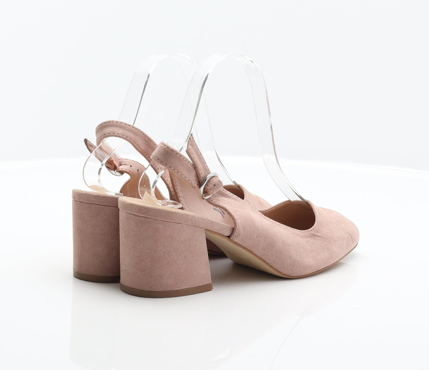 Papaya Womens Pink Polyester Slingback Heel UK 4 37