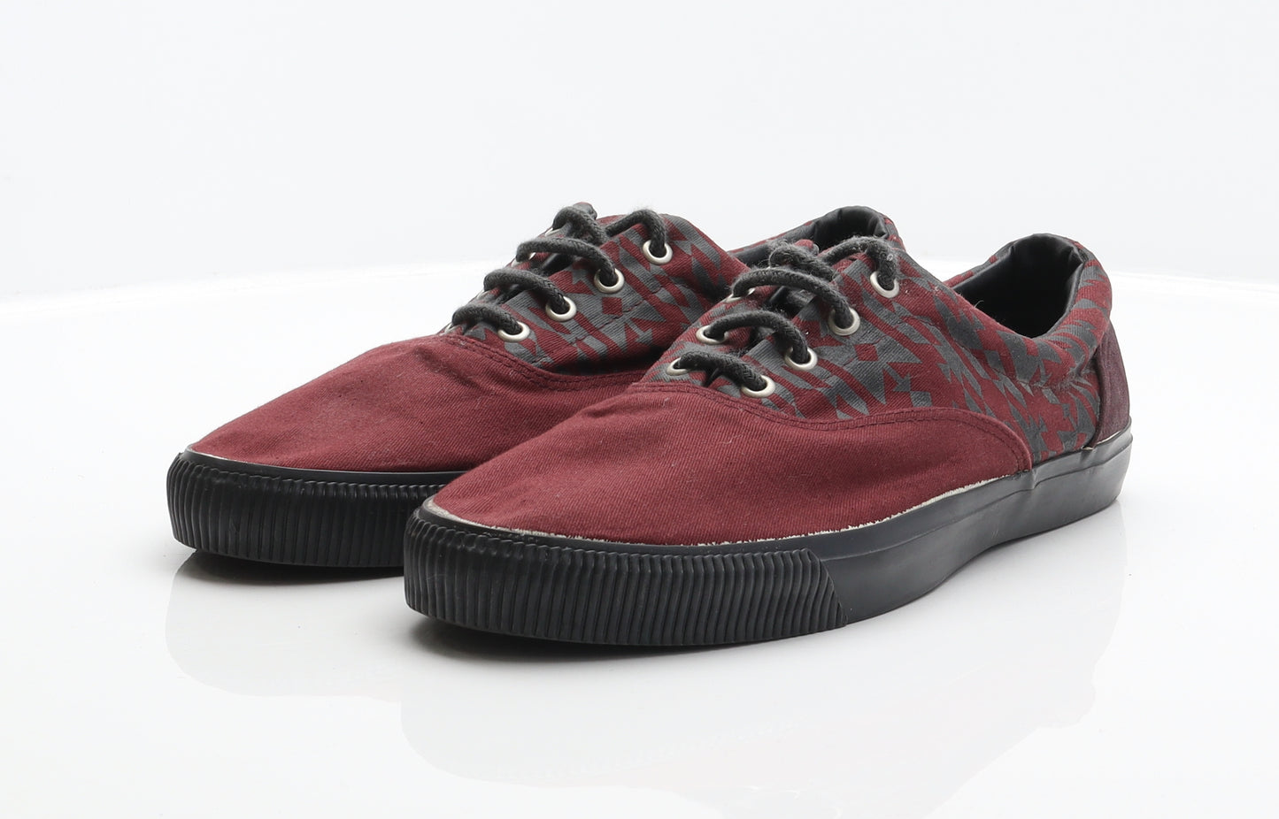 New Look Mens Red Geometric Fabric Trainer UK 11 45