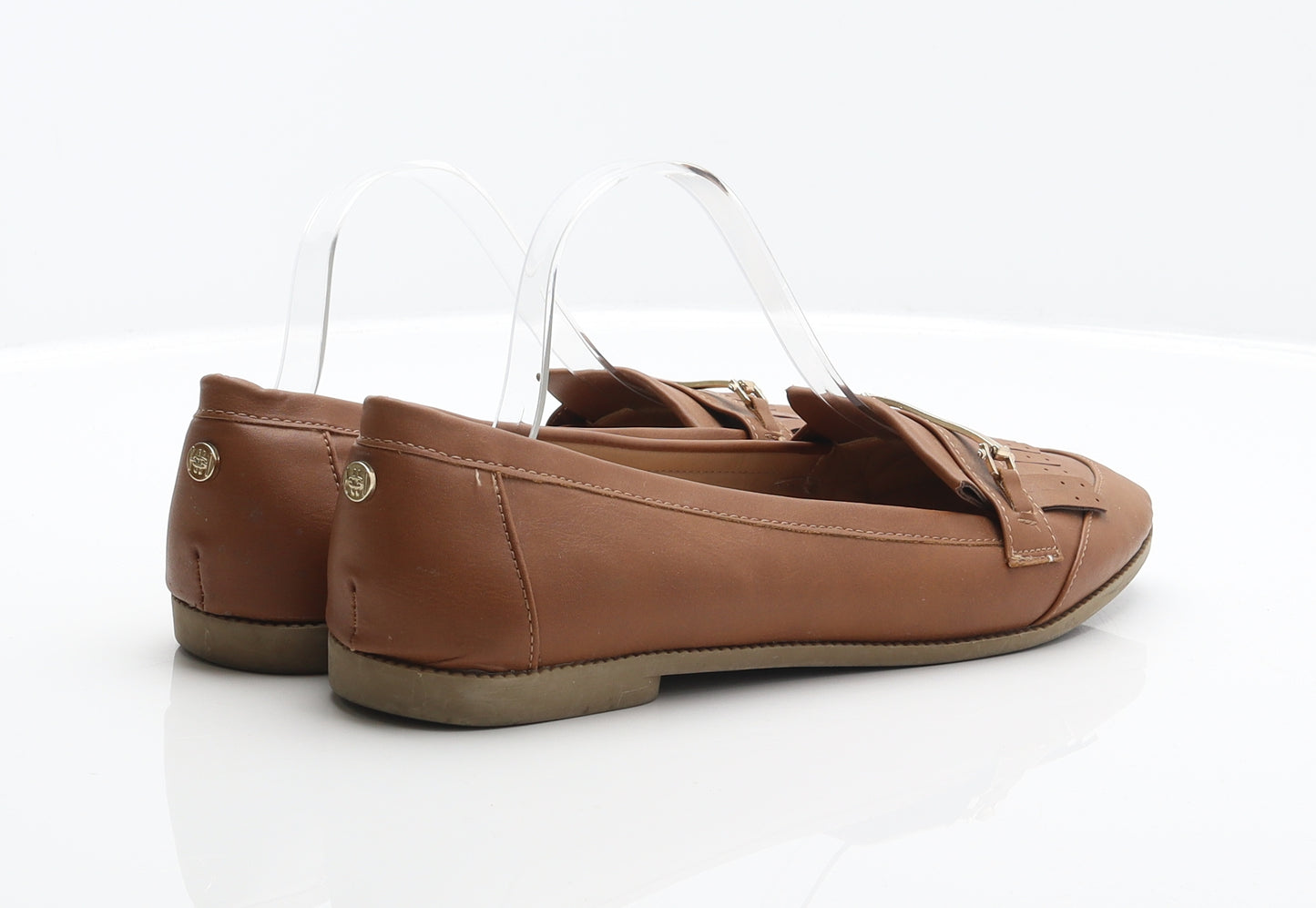 Head Over Heels Womens Brown Synthetic Loafer Flat UK 8 41