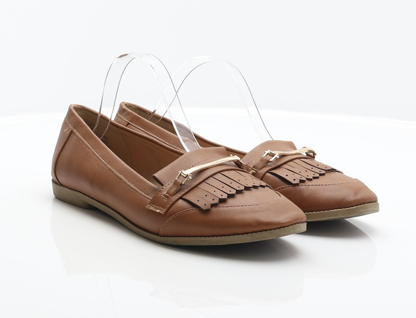 Head Over Heels Womens Brown Synthetic Loafer Flat UK 8 41