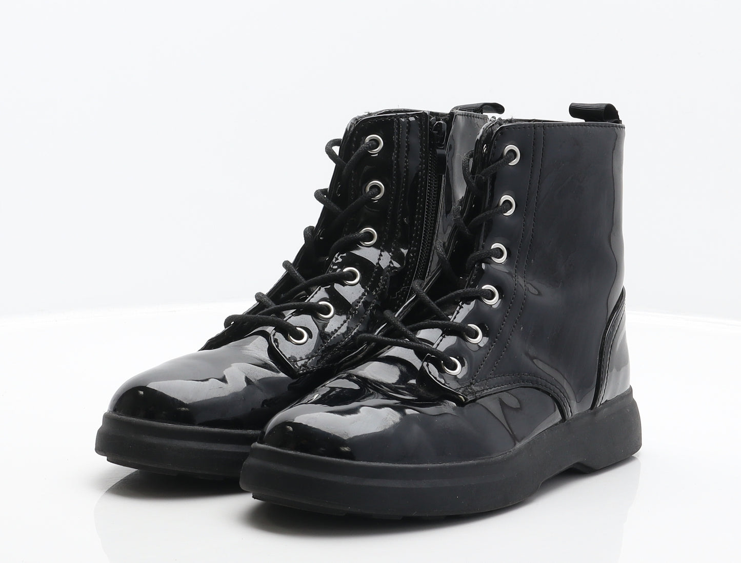 Matalan Girls Black Synthetic Combat Boot UK 4 37