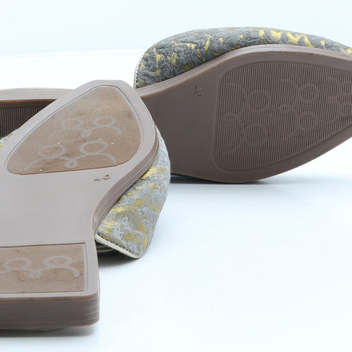 Shiller Womens Multicoloured Geometric Fabric Mule Casual UK 7 40
