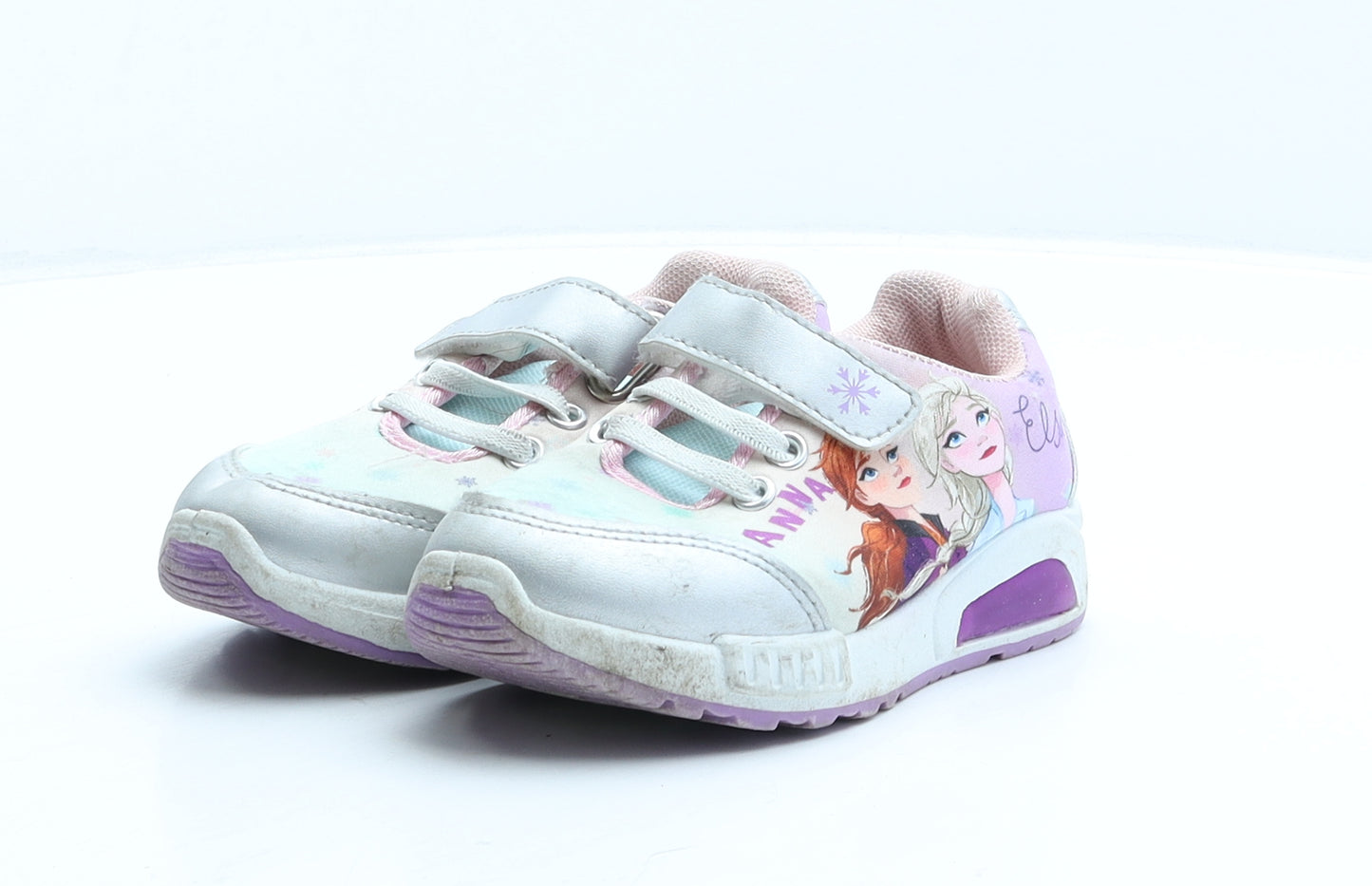 Frozen Girls Multicoloured Geometric Fabric Trainer UK 8.5 26