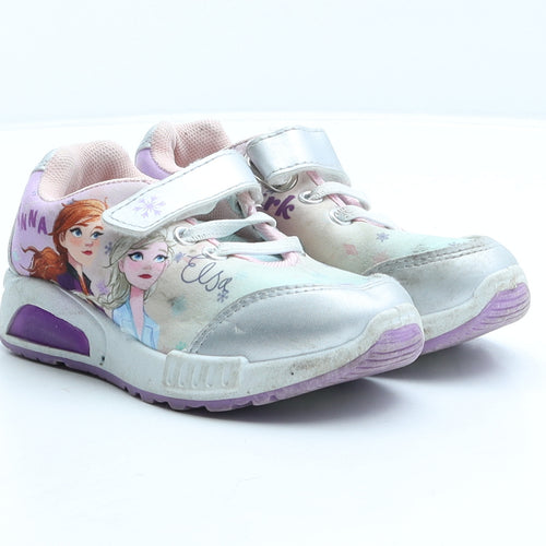 Frozen Girls Multicoloured Geometric Fabric Trainer UK 8.5 26