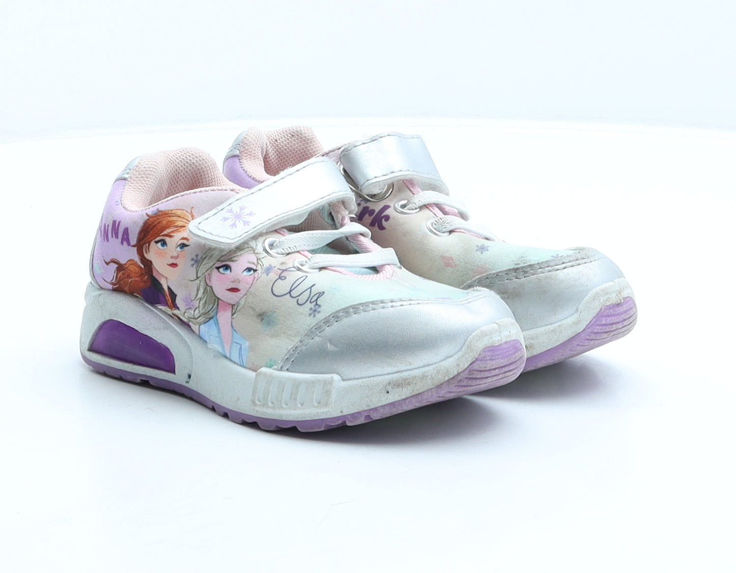Frozen Girls Multicoloured Geometric Fabric Trainer UK 8.5 26
