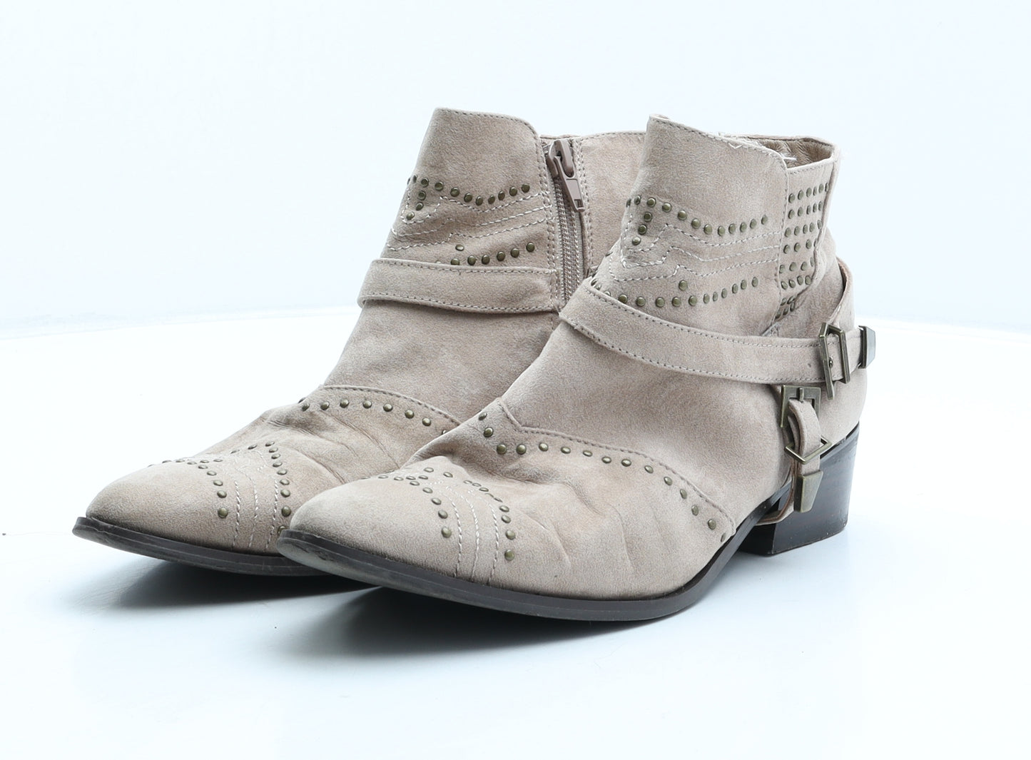 La Strada Womens Beige Suede Bootie Boot UK 7 40